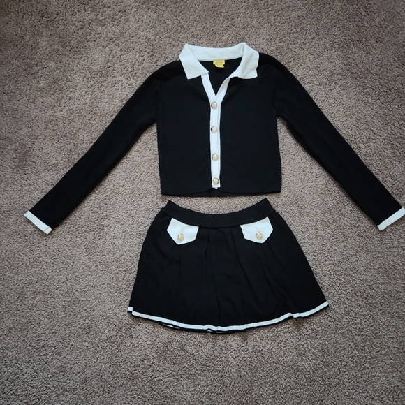 Fashion Nova Dresses & Skirts - Black and White Two-Piece Skirt Set